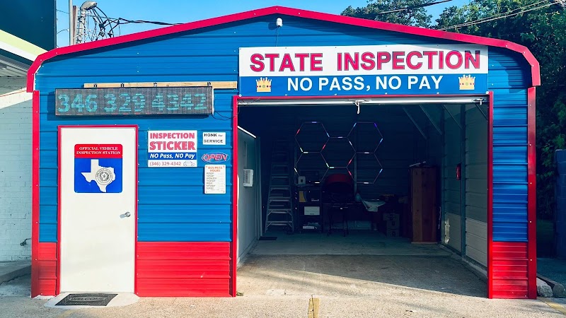 State Inspection King - Cheap Car Emissions Inspección Auto Vehicle Texas Sticker cover image
