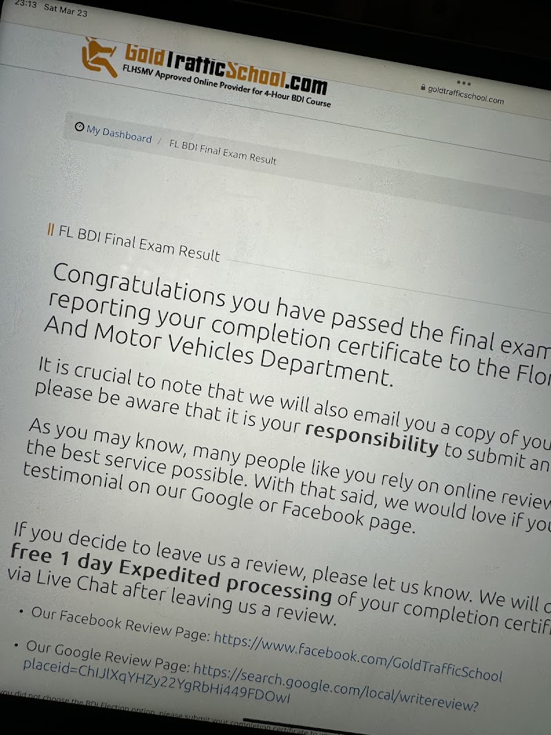 Gold Traffic School cover image