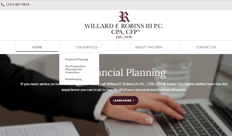 Willard F. Robins III, P.C., CPA, CFP cover image