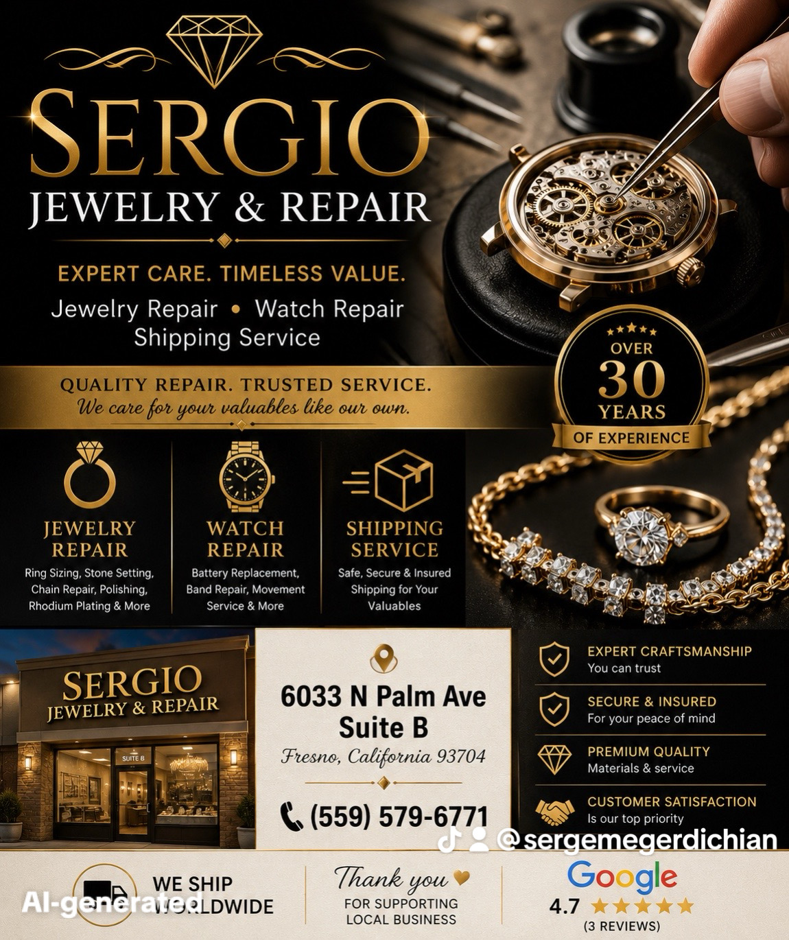 Sergio Jewelry and repair cover