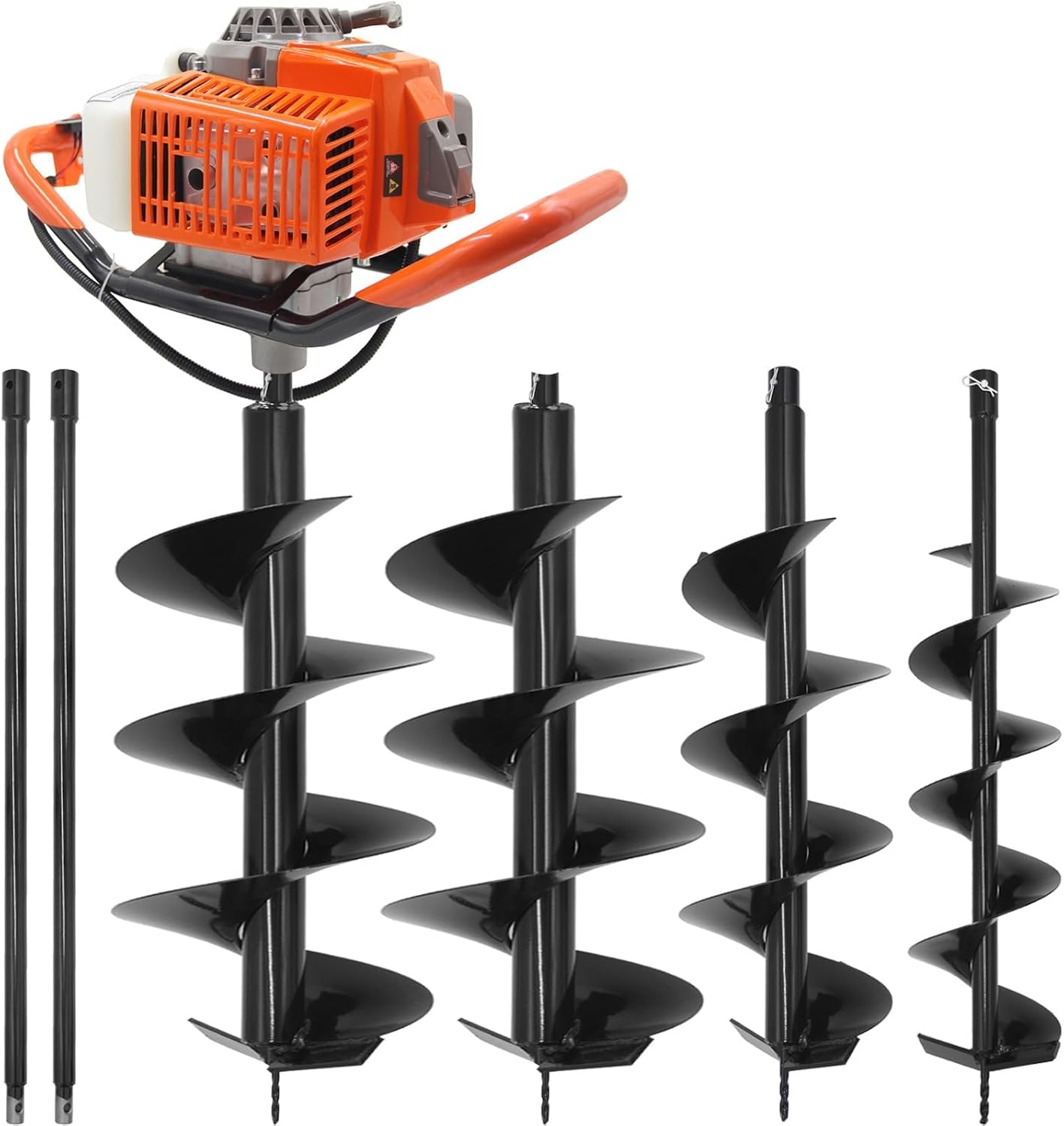 72CC Auger Post Hole Digger, 2 Stroke Gas Powered Earth Post Hole Digger