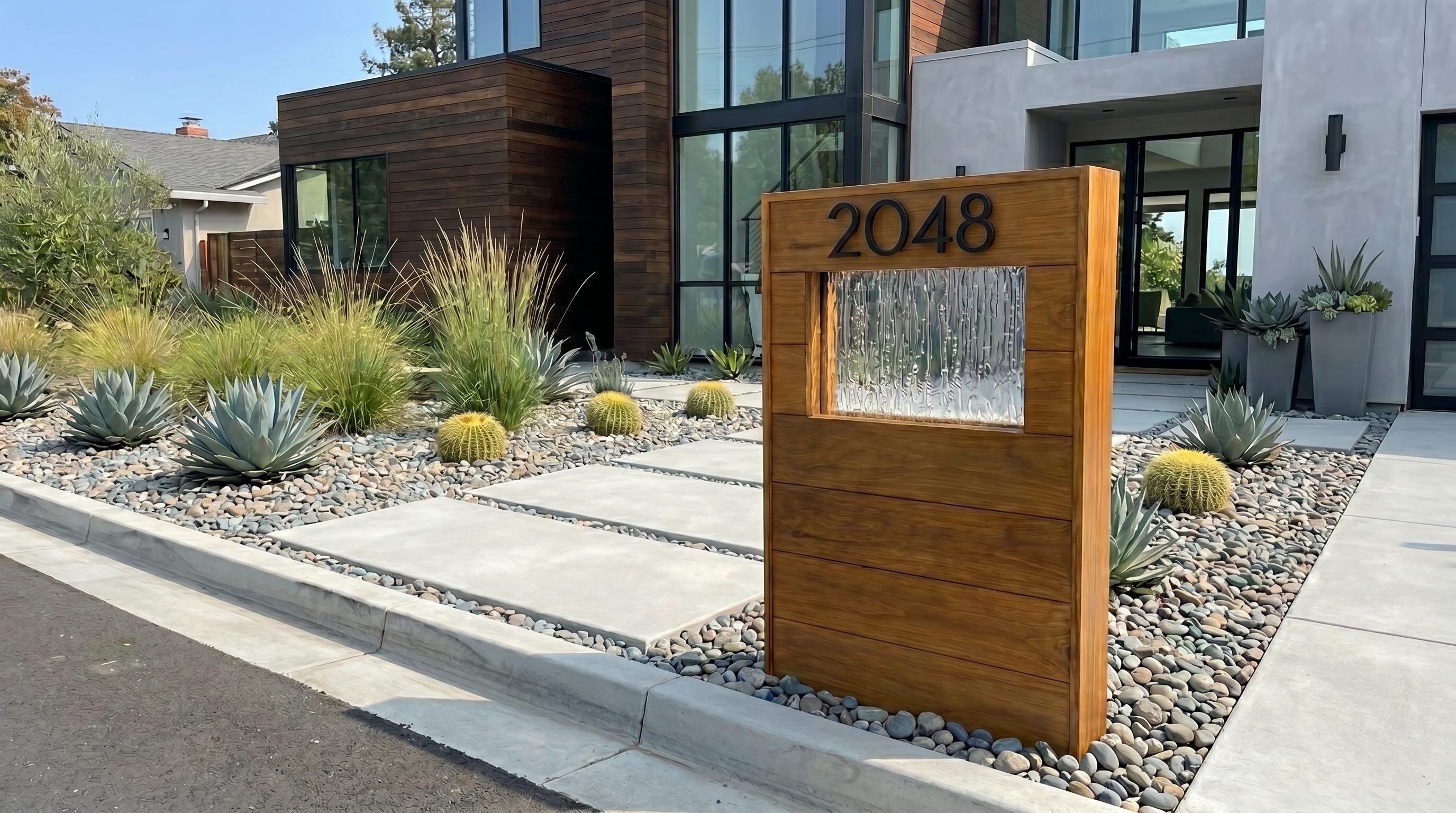     Custom Cedar Address Waterfall Display