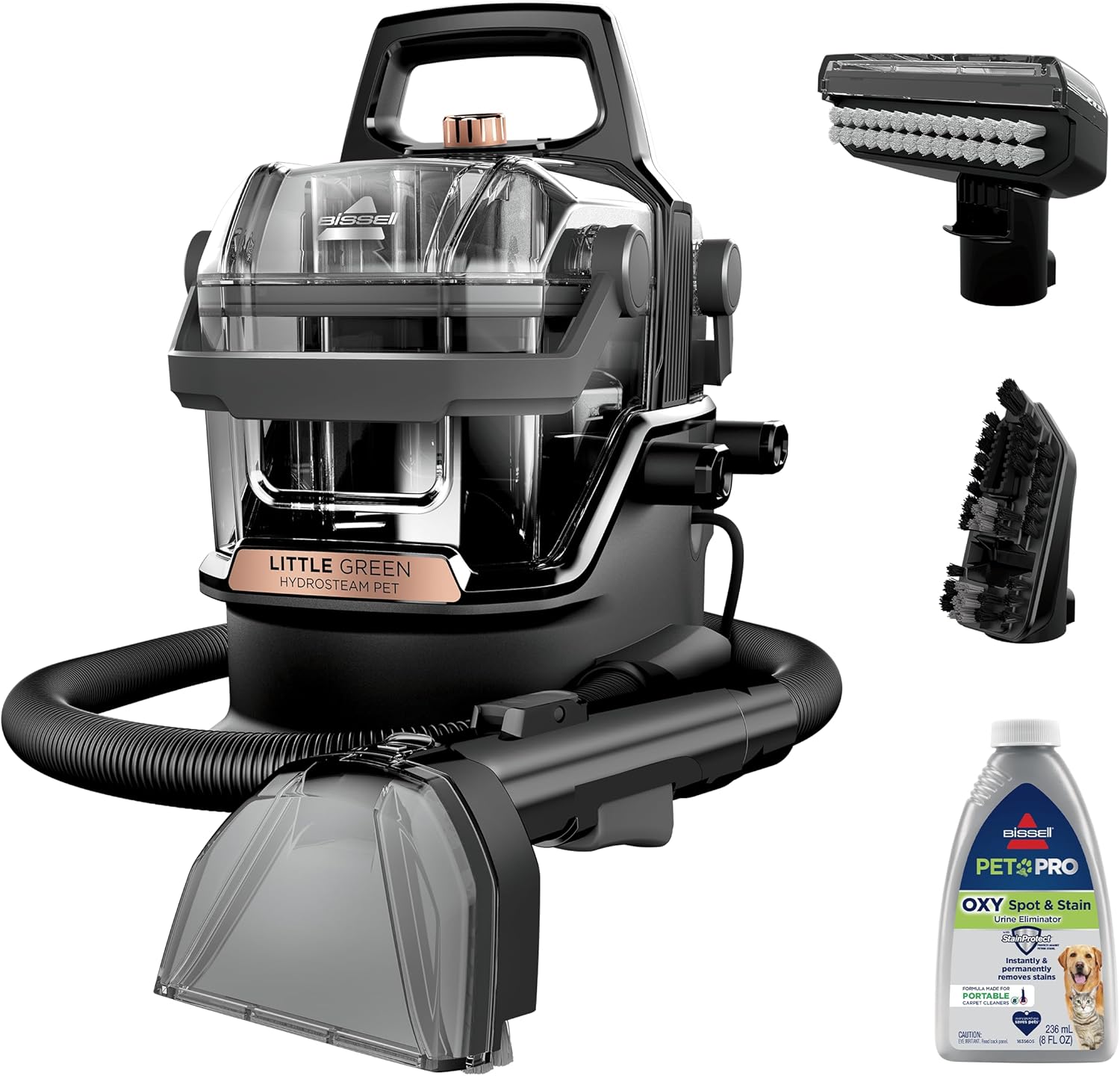 BISSELL Little Green HydroSteam Multi-Purpose Portable Carpet and Upholstery Cleaner, Car and Auto Detailer