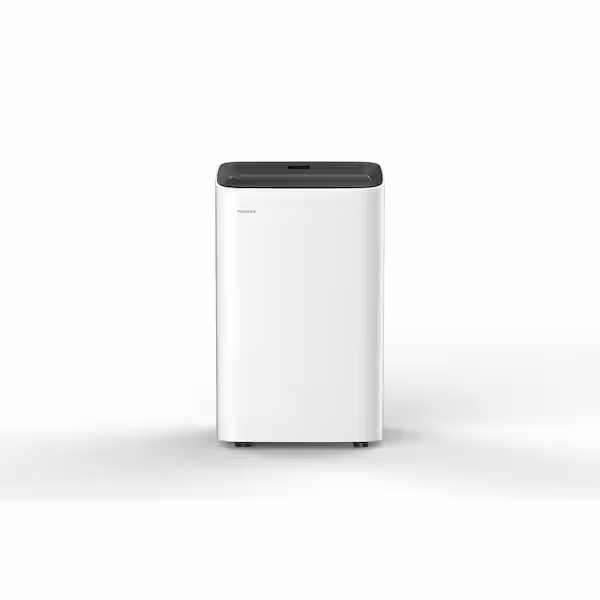 Toshiba - Smart Wi-Fi Portable AC, Cools & Dehumidifies Up To 350 Sq. Ft - White