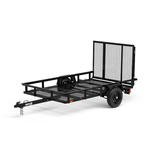  5-ft x 8-ft Steel Mesh Utility Trailer with Ramp Gate ( 1625-lb Capacity ) - Rental
