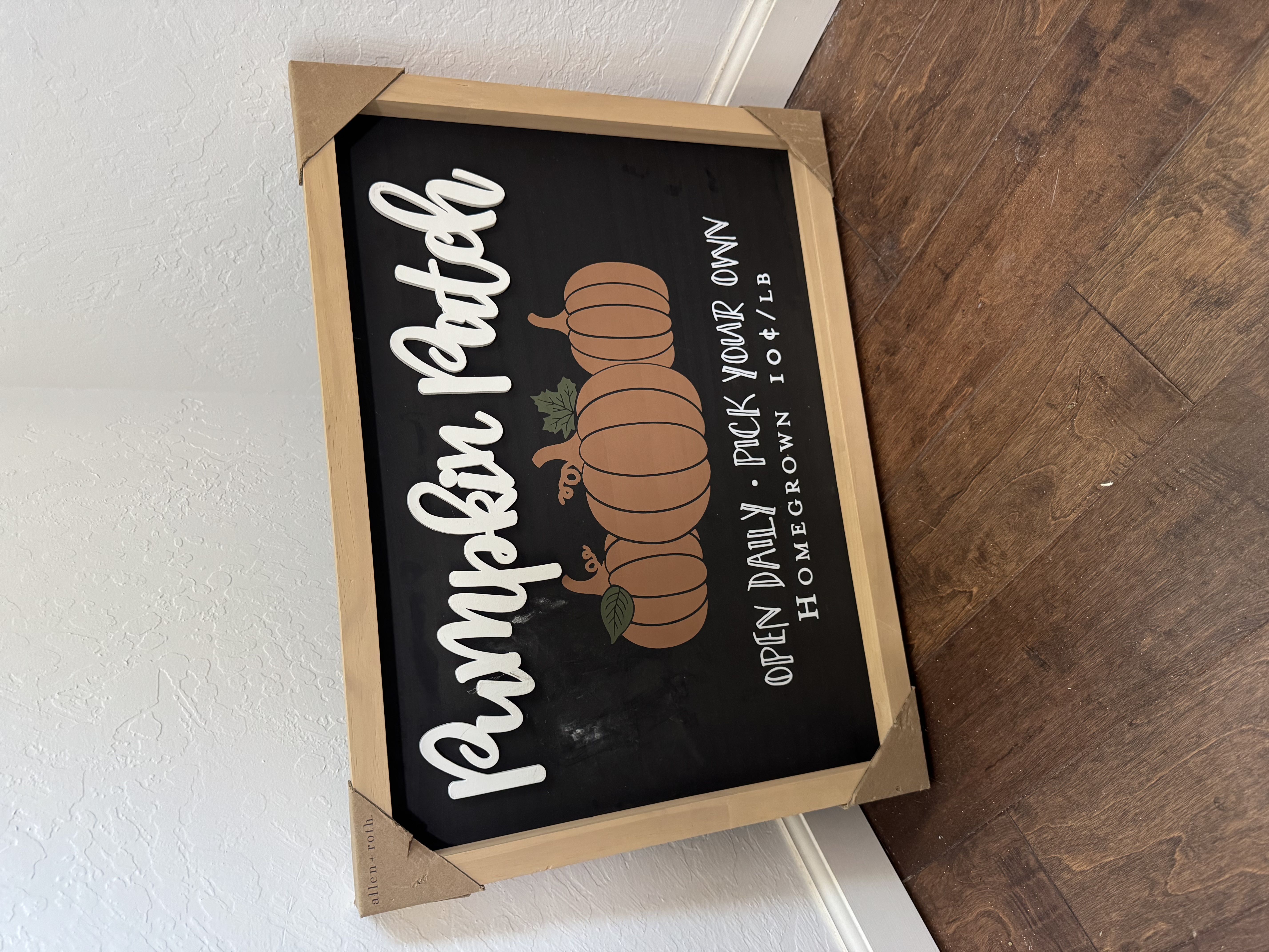 Allen + Roth Pumpkin Patch Wooden Wall Sign