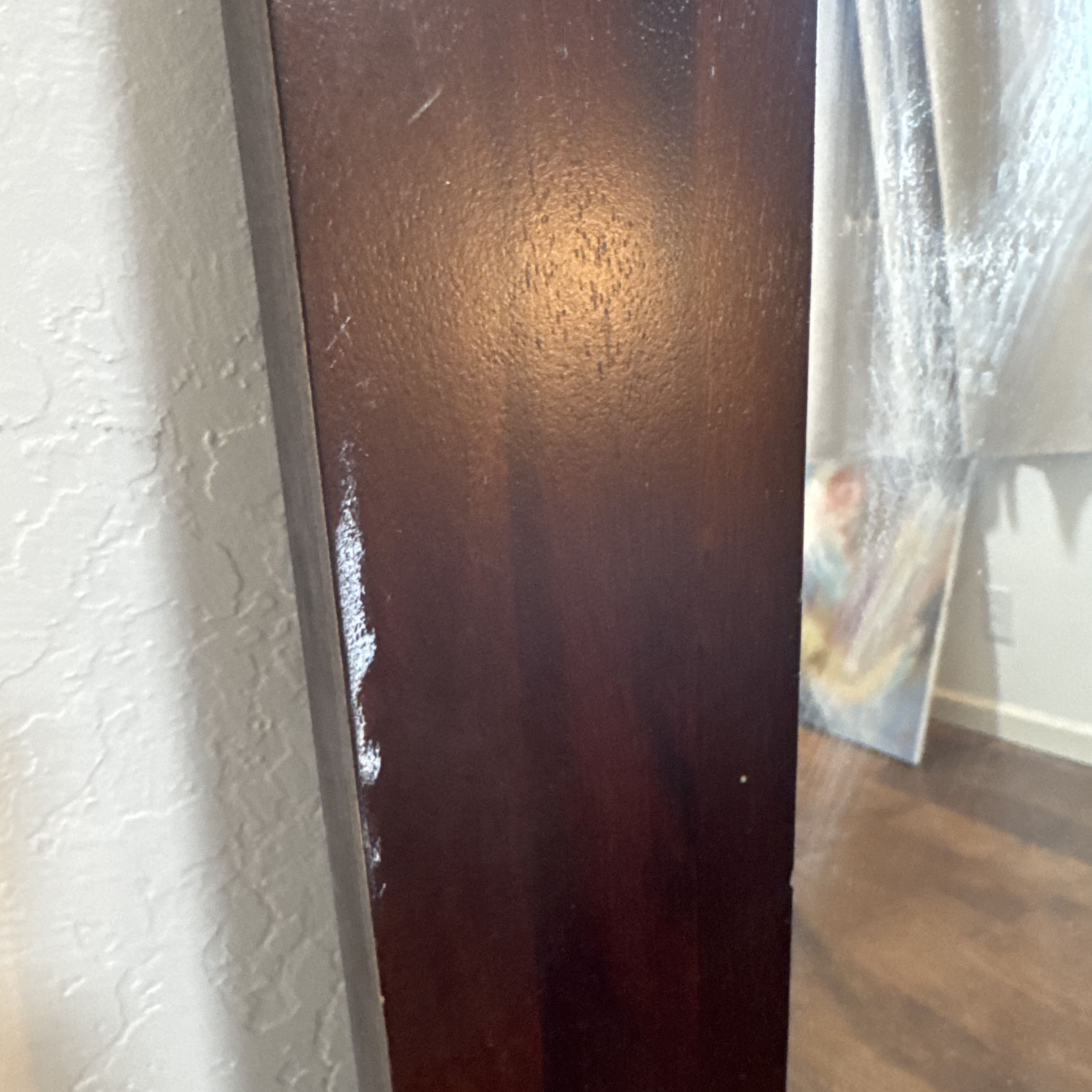 Paxton King Bedroom Mirror with Dark Wood Frame - Image 8