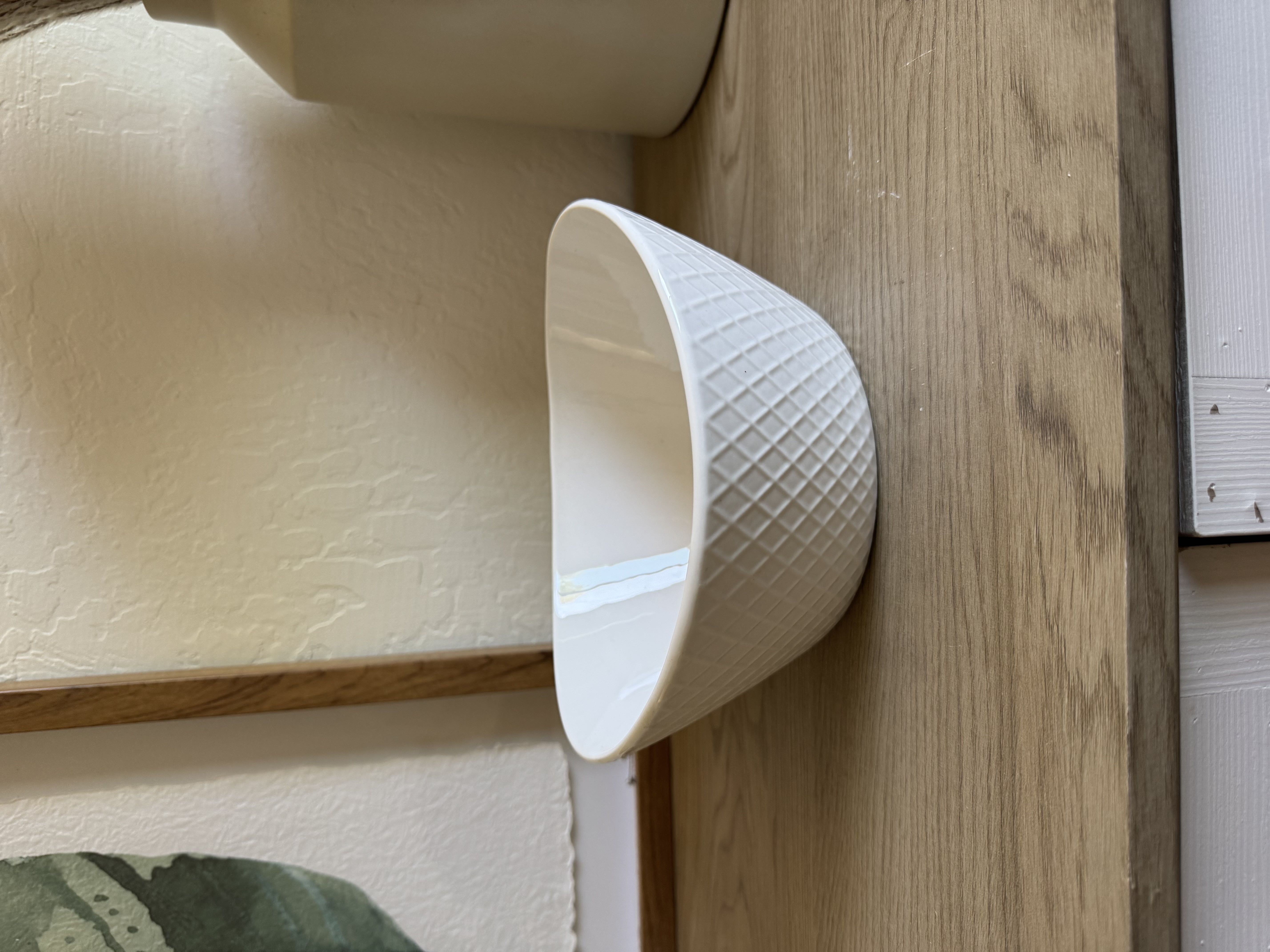 Overandback White Porcelain Bowl with Texture