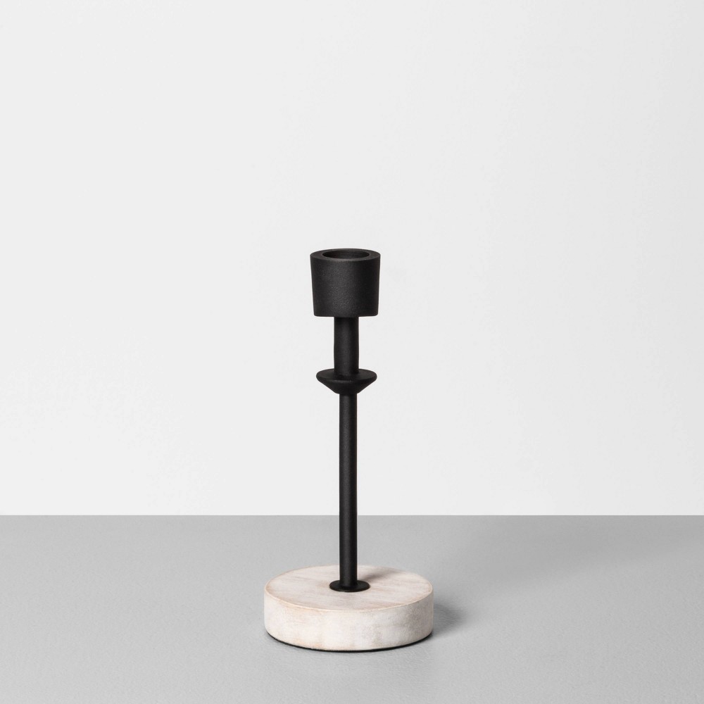 Wood & Metal Single Candle Holder - Hearth & Hand