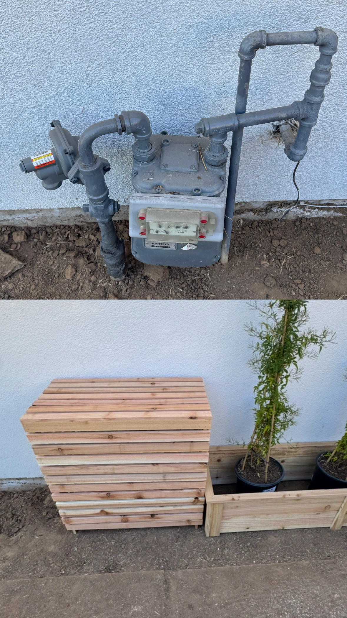 Gas Meter Box Screen Cover & Protector - Durable, Weather-Resistant Cedar